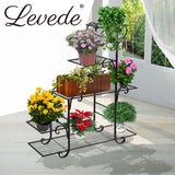 Levede Outdoor Indoor Plant Stand Metal Flower Pot Garden Corner Shelf Stands