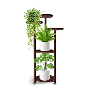 Levede Plant Stand Outdoor Indoor Flower Pots Rack Garden Shelf Black 100CM