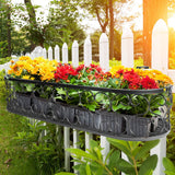 Plant Holder Plant Stand Hanging Flower Pot Basket Garden Wall Rack Shelf Oval Black
