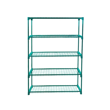 2x 5 Tier Plant Shelve Garden Greenhouse Steel Storage Shelving Frame Stand Rack