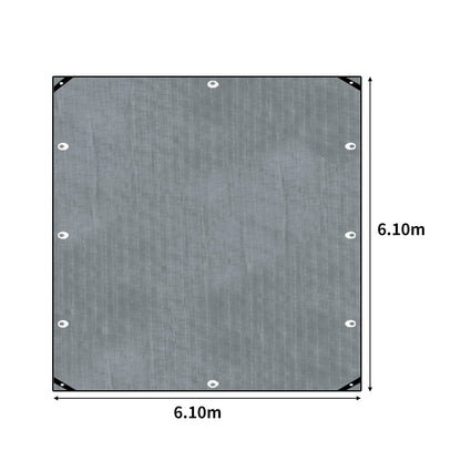 6.1X6.1M Heavy Duty Poly Tarps 200gsm PE Tarpaulin Camping Cover UV Rot Proof