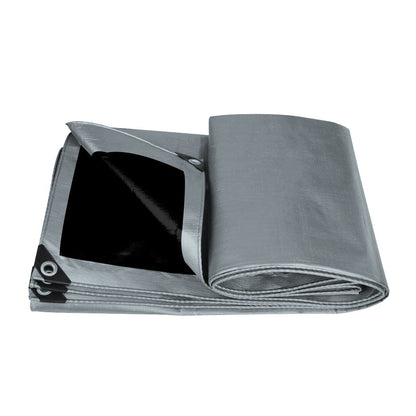 2.7x3.6M Heavy Duty Poly Tarps 200gsm PE Tarpaulin Camping Cover UV Rot Proof