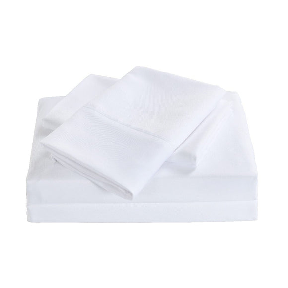 Royal Comfort 1200TC 6 Piece Fitted Sheet Quilt Cover & Pillowcase Set UltraSoft - Queen - White