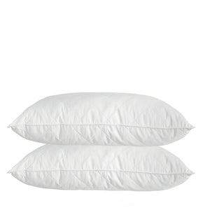 Royal Comfort Luxury Bamboo Blend Quilted Pillow Twin Pack Extra Fill Support