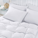 Royal Comfort 2000TC 6 Piece Bamboo Sheet & Quilt Cover Set Cooling Breathable - Double - White