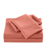 Casa Decor 2000 Thread Count Bamboo Cooling Sheet Set Ultra Soft Bedding - Queen - Peach