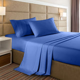 Casa Decor 2000 Thread Count Bamboo Cooling Sheet Set Ultra Soft Bedding - Queen - Royal Blue
