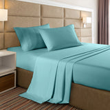 Bed Sheet 2000TC Casa Decor Bamboo Cooling Sheet Set Ultra Soft Bedding - King - Aqua