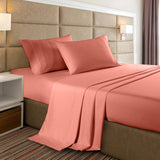 Bed Sheet 2000TC Casa Decor Bamboo Cooling Sheet Set Ultra Soft Bedding - King - Peach