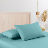 Casa Decor 2000 Thread Count Bamboo Cooling Sheet Set Ultra Soft Bedding - Single - Aqua