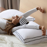 Casa Decor Silk Blend Pillow Hypoallergenic Gusset Cotton Cover Single Pack