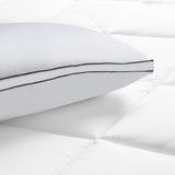 Casa Decor Silk Blend Pillow Hypoallergenic Gusset Cotton Cover Twin Pack