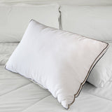 Casa Decor Silk Blend Pillow Hypoallergenic Gusset Cotton Cover Twin Pack