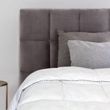 Royal Comfort Bamboo Blend Quilt 250GSM Luxury Doona Duvet 100% Cotton Cover - Single - White