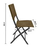 Arcadia Furniture Outdoor 3 Piece Foldable Rattan Coffee Table Set Garden Patio - Oatmeal