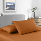 Bed Sheet 2000TC Royal Comfort Bamboo Cooling Sheet Set Ultra Soft Bedding - King - Rust