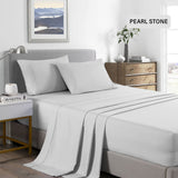 Royal Comfort 2000 Thread Count Bamboo Cooling Sheet Set Ultra Soft Bedding - Single - Pearl Stone