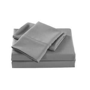 Royal Comfort 2000 Thread Count Bamboo Cooling Sheet Set Ultra Soft Bedding - Queen - Mid Grey