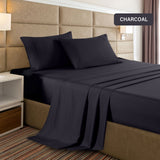 Bed Sheet 2000TC Casa Decor Bamboo Cooling Sheet Set Ultra Soft Bedding - King - Charcoal