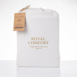Royal Comfort Vintage Washed 100% Cotton Sheet Set Fitted Flat Sheet Pillowcases - Double - White