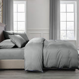 Royal Comfort 2000TC 6 Piece Bamboo Sheet & Quilt Cover Set Cooling Breathable - Double - Grey
