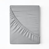 Royal Comfort 1200 Thread Count Fitted Sheet Cotton Blend Ultra Soft Bedding - King - Light Grey