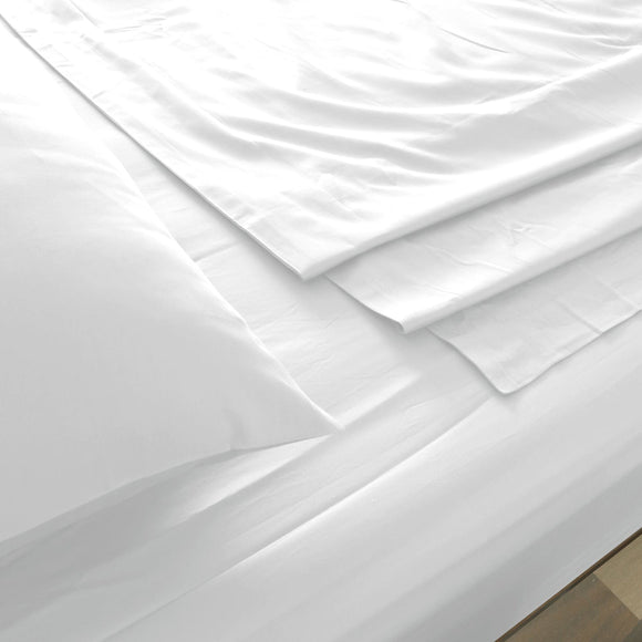 Royal Comfort 1000 Thread Count Bamboo Cotton Sheet and Quilt Cover Complete Set - King - White