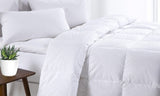 Royal Comfort 500GSM Goose Feather Down Quilt And Bamboo Quilted Pillow Set - King - White