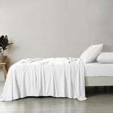 Royal Comfort 100% Jersey Cotton 4 Piece Sheet Set - Queen - White
