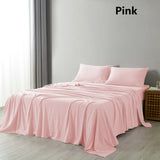 Royal Comfort 100% Jersey Cotton 4 Piece Sheet Set - Queen - Pink Marle