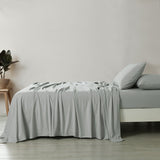 Royal Comfort 100% Jersey Cotton 4 Piece Sheet Set - Queen - Grey Marle