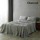 Royal Comfort 100% Jersey Cotton 4 Piece Sheet Set - King - Charcoal Marle