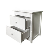 Milano Decor Bedside Table Byron Bay White Storage Cabinet Bedroom - One Pack - White
