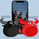 Fitsmart Bluetooth Animal Face Speaker Portable Wireless Stereo Sound - Black