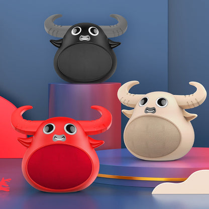 Fitsmart Bluetooth Animal Face Speaker Portable Wireless Stereo Sound - Red