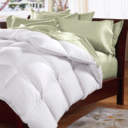 500GSM Soft Goose Feather Down Quilt Duvet Doona 95% Feather 5% Down All-Seasons - Queen - White