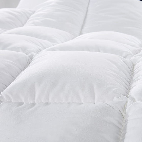 500GSM Soft Goose Feather Down Quilt Duvet Doona 95% Feather 5% Down All-Seasons - Queen - White
