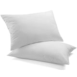 Royal Comfort Goose Down Feather Pillows 1000GSM 100% Cotton Cover - Twin Pack