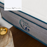 Sleepy Panda Mattress 5 Zone Pocket Spring EuroTop Medium Firm 30cm Thickness - Queen - White  Grey  Blue