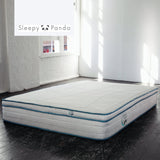 Sleepy Panda Mattress 5 Zone Pocket Spring EuroTop Medium Firm 30cm Thickness - King - White  Grey  Blue