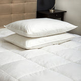 Royal Comfort Goose Feather And Down Quilt + Twin Pack 1000GSM Goose Pillows - King - White