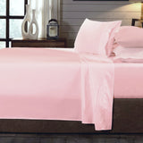 Royal Comfort 250TC Organic 100% Cotton Sheet Set 4 Piece Luxury Hotel Style - Queen - Blush
