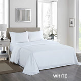 Royal Comfort 1200 Thread Count Sheet Set 4 Piece Ultra Soft Satin Weave Finish - Queen - White