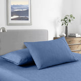 Royal Comfort 2000 Thread Count Bamboo Cooling Sheet Set Ultra Soft Bedding - Queen - Denim