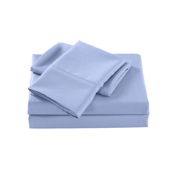 Royal Comfort 2000 Thread Count Bamboo Cooling Sheet Set Ultra Soft Bedding - Queen - Light Blue