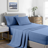 Royal Comfort 2000 Thread Count Bamboo Cooling Sheet Set Ultra Soft Bedding - King - Denim