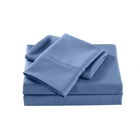 Royal Comfort 2000 Thread Count Bamboo Cooling Sheet Set Ultra Soft Bedding - Single - Denim