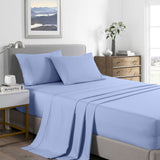 Royal Comfort 2000 Thread Count Bamboo Cooling Sheet Set Ultra Soft Bedding - King Single - Light Blue