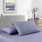 Royal Comfort 2000 Thread Count Bamboo Cooling Sheet Set Ultra Soft Bedding - King Single - Lilac Grey