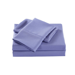 Royal Comfort 2000 Thread Count Bamboo Cooling Sheet Set Ultra Soft Bedding - King Single - Mid Blue